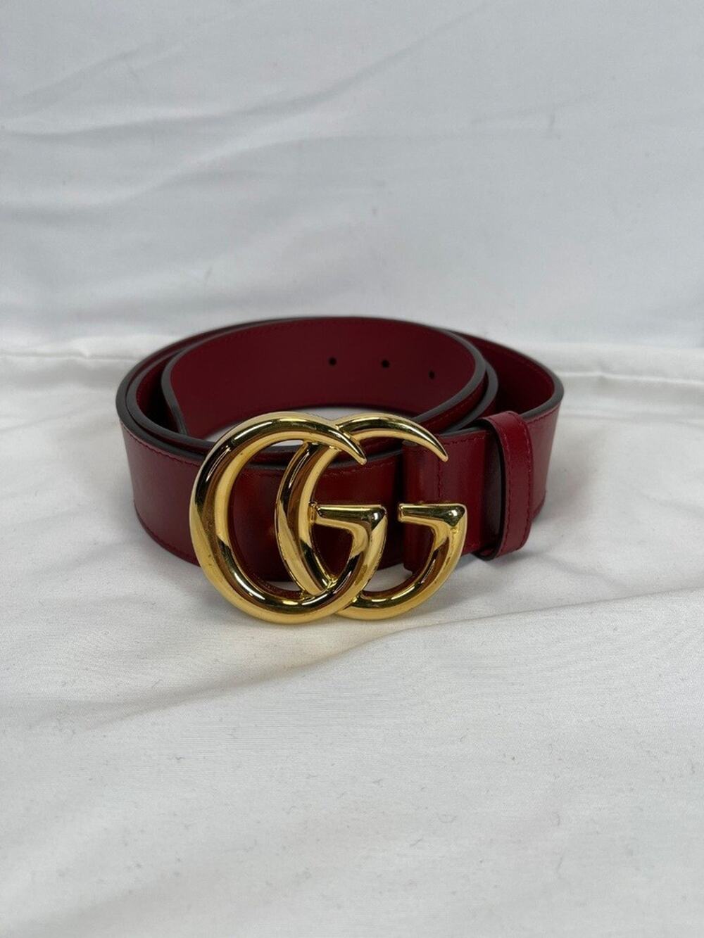 GUCCI GG Marmont Wide Red Belt - Size 100-40 SPB-EB 350164